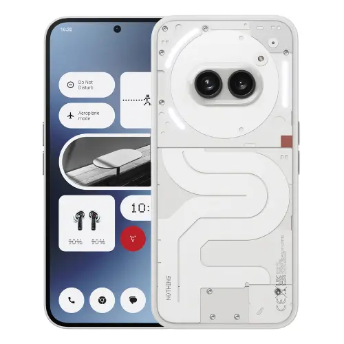 Nothing Phone 2a 256GB 12GB RAM smartphone in Milk with transparent Glyph LED back and 6.7-inch AMOLED display at Ekila Digital Hub