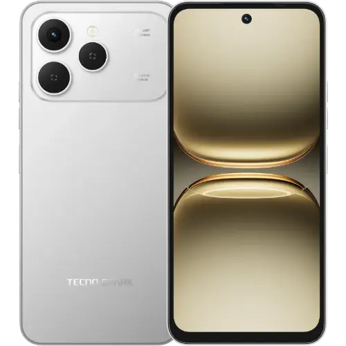 Tecno Spark 40 256GB 8GB RAM smartphone in Mirage Golden with 6.67-inch 120Hz IPS display and slim design at Ekila Digital Hub