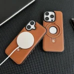 Luxury Leather Magsafe Case with Kickstand